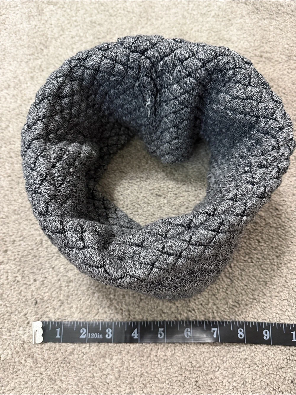 New Balance Quilted Cowl Neck Warmer Charcoal Gray